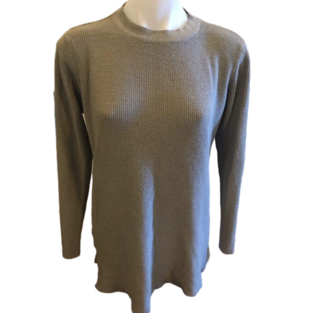 J.P Grey Cable Knit Crew Neck Long Sleeve Sweater